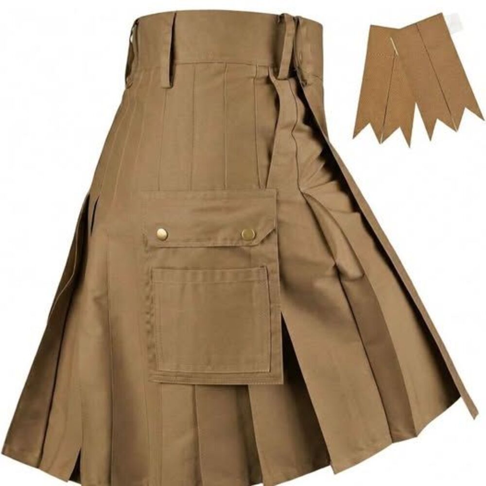 Utility kilt for Men Modern Scottish Phantom Men's Kilt with Cargo Pockets